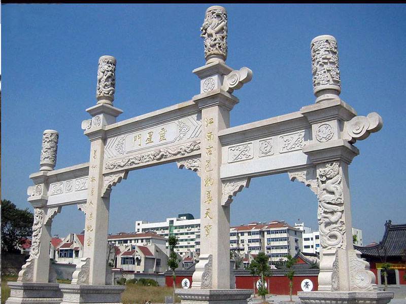 花崗巖石牌坊雕刻